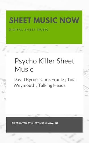 Psycho Killer Sheet Music (English Edition)