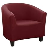  Souarts Housse de Canapé Tub Chair Soie en Lait Extensible Housse de Fauteuil Chesterfield élastique Modèle Tullsta
