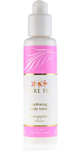 PURE FIJI Body Lotion Hydrating - Moisturizing Lotion for Dry Skin with Coconut Milk and Vitamin E, Organic Body Lotion For Women and Men, Frangipani Scent, 3 oz