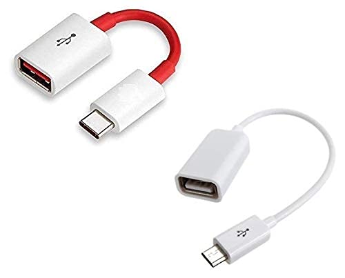 QOCXRRIN Combo of Type-C OTG Cable & USB OTG Cable for All Android & Type C Smartphones Devices- Pack of 2 (Multi-Colour) (B09ML1NKQ4) Amazon Price History, Amazon Price Tracker