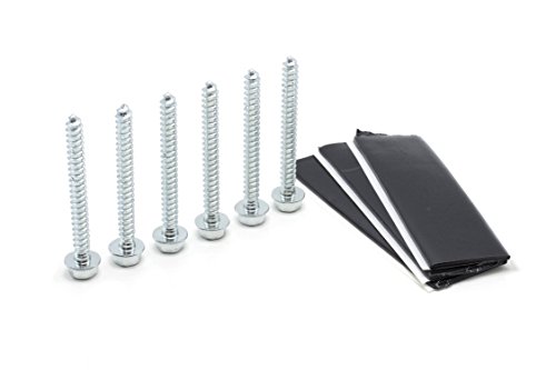 THE CIMPLE CO Pitch Pad Kit - Zinc - Grade 5 Steel Lag Bolts (6) and Mastic Pads (3) for Roof Antennas, TV Mounts, Tripods, and Satellite Dish Installation