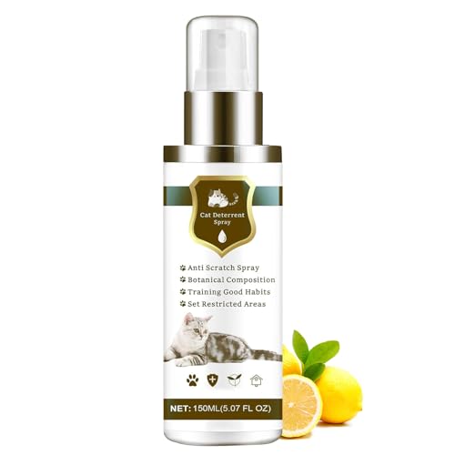 Dranng Spray Antiarraños para Gatos,150 Ml Natural Seguro Eficaz - Control para Gatos Exteriores,para Interior Y Exterior En Sofa Alfombra Jardin Terraza Balcon Patio Y Plantas
