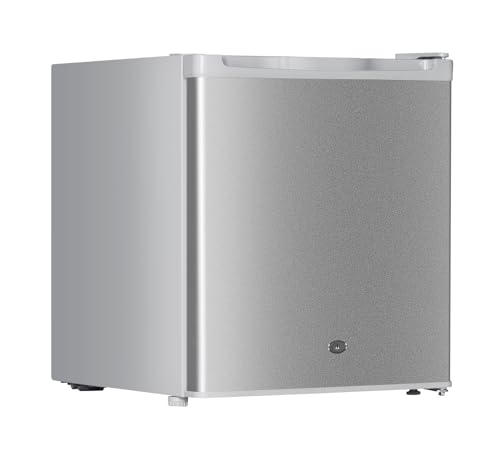 KROME 60L Gross, Single Door Compact Refrigerator, Energy Class A+, Reversible Door, Mini Fridge Suitable for Kitchen, Bedroom Office & Minibar, INOX Color, 5 Year Compressor Warranty- KR-RDC60H