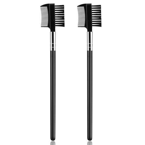 Juego De 2 Cepillos De Pestañas Y Cepillo De Cejas Juego De Peine De Pestañas Reutilizable Aplicador De Pestañas Y Herramienta Separadora Accesorios De Maquillaje Para Extensión