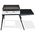 FEBTECH - Portable Griddle Stand Compatible with Blackstone 17” and 22” tabletop griddles, Adjustable Leg and Side Shelf Perfect for Outdoor Cooking