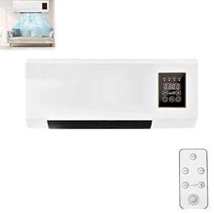 Aire acondicionado portátil montado en la pared con control remoto y temporizador, potente refrigeración para el hogar, oficina, dormitorio