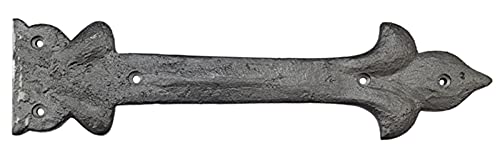 Image of Adonai Hardware Adonijah Antique Cast Iron Strap False or Faux or Dummy Hinge Front (10.40 inch X 8 Pack, Natural Iron) for Barn Doors, Gates, Cabinets, Wooden Box, Furniture, Chest, Trunks and Sheds