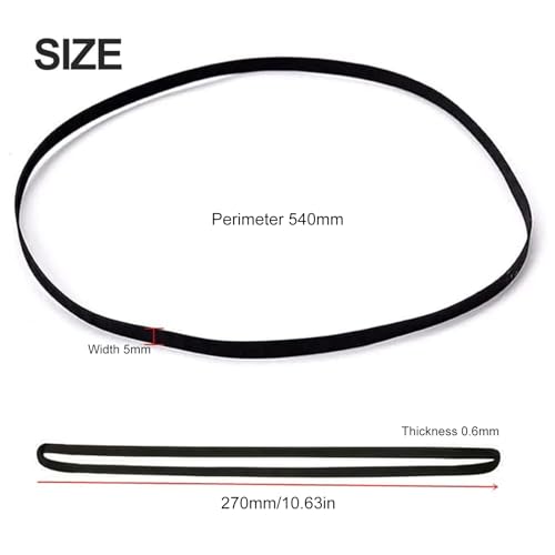 2 Stück Antriebsriemen für Plattenspieler, 270 mm Gürtel für Phonographen, Ersatzriemen für Phonographen, Plattenspieler Ersatzgürtel