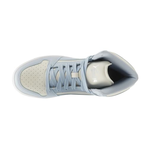 Puma Rebound Layup Mid blanc et argent au design rétro basket - 4