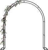 Arco da giardino extra largo, 300/350 cm, colore nero/verde/bianco, per rose rampicanti e piante, traliccio per esterni, altezza 2,2 m, decorazione da giardino