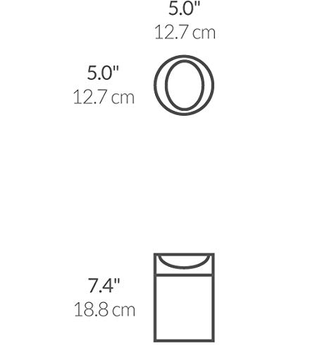 image for simplehuman 1.5 Liter / 0.4 Gallon Mini Countertop Trash Can, Brushed 