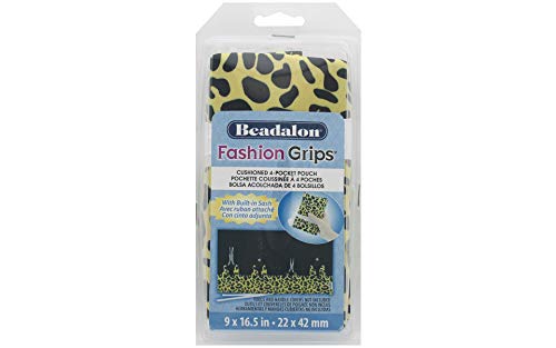 Beadalon Fashion Grips pochette créative jaune guépard pour ranger ses pinces lors d'ateliers DIY
