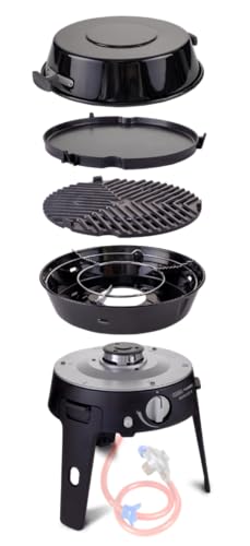 CADAC - Safari Chef 30 LP Deluxe - Barbecues portables - Revêtement céramique GreenGrill - Incl. Housse de protection - Camping - Les incontournables du barbecue