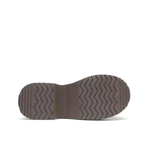 DREAM PAIRS Women's Platform Mules Faux Suede Slip on Memory Foam Non-Slip Lightweight Closed Toe Clogs Slippers Shoes,Size 8.5,Taupe,DWUMMU2507