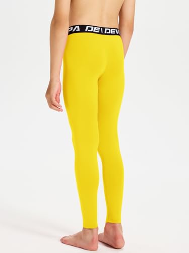 Image of DEVOROPA Boys Leggings Youth Compression Pants Sports Tights Basketball Football Baseball Soccer Baselayer Slim /Regular /Husky