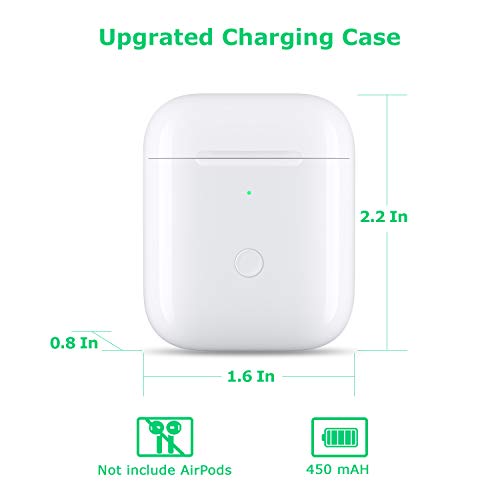Wireless Charging Case Compatible With Airpods 1 2，Air Pods Charger Case Replacement With Bluetooth Pairing Sync Button，No Aipods #TOP1