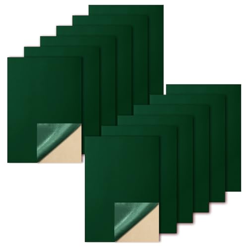 Biaungdo 12 Pcs Self Adhesive Felt Sheets, Dark Green 8