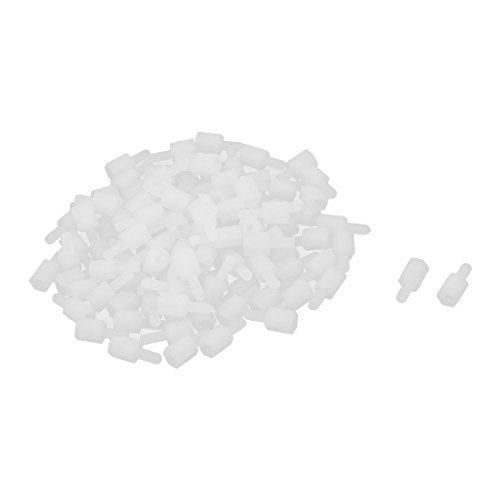 uxcell 100 Pcs Nylon Hex Standoff Spacer M2.5x6 Female to M2.5x6 Male