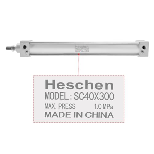 Vérin pneumatique SC 40-300 Heschen à double effet avec port PT1/4 - 5