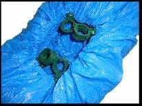Image of Sky-Shoe Cover Refills, Shoe Covers with Clip for Shoe Cover Dispenser Machine- O Type Design, Blue) Pack of (1500)