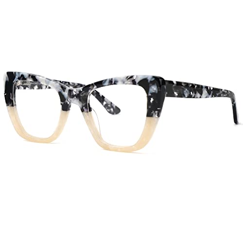 Image of VOOGLAM Cat Eye Blue Light Blocking Glasses, Fashion Multicolor Glasses Frame for Women Anti Eyestrain & UV