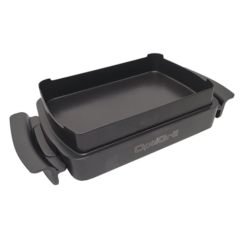 TEFAL OptiGrill Snacking & Baking Baking Tray XA725870| Non-Stick Coating | Heat-Insulated Handles | Dishwasher Safe | For Casseroles, Breads, Sweets, etc | OptiGrill+ and OptiGrill Elite, Black