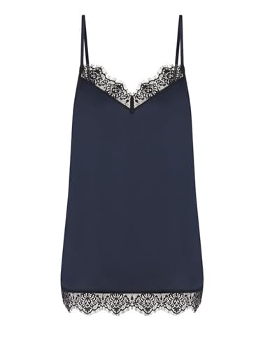 Simone Perele Top Pyjama Femme Satin Secret | Debardeur de Nuit Fluide avec Fines Bretelles Réglables | Caraco Chic pour Un Ensemble Lingerie Confortable | Coloris Pleine Lune – vue 5