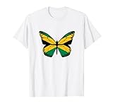 Mariposa Jamaica Bandera Jamaica Camiseta