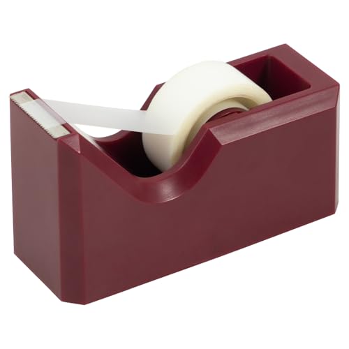 JAM PAPER Colorful Desk Tape Dispensers - Burgundy - Sold Individually