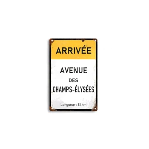 Panneau routier rétro décoration murale pour salon de cycliste