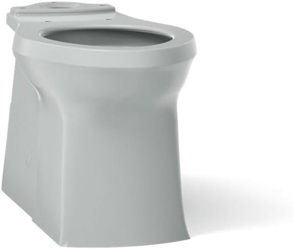 KOHLER 4144-95 Corbelle Comfort Height elongated toilet bowl with skirted trapway, Ice Grey