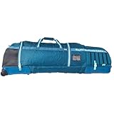Sun Mountain Kube Golf Travel Bag - 2-Wheel Rolling System, Kube Folding Hard Shell for Easy Storage, Compact Protection & Travel Convenience - Blue-Spruce-Waterfall