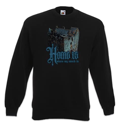 Pull à capuche Urban Backwoods sweat noir imprimé épée fantastique pour homme et femme