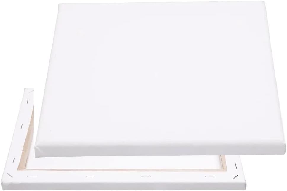 Blank Canvas 100% Cotton Artist Boards For Painting, Acrylic Pouring, Oil Paint Dry & Wet Art Media, White, 40Cm X 40Cm, SCB5276