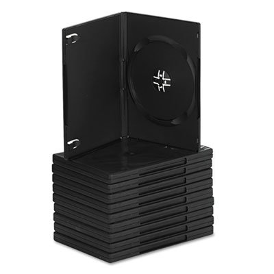 Innovera - Standard Dvd Case, Black, 10/Pack - Sold As 1 Pack - Plastic Case With Interior Tabs To Hold Booklet. #TOP1