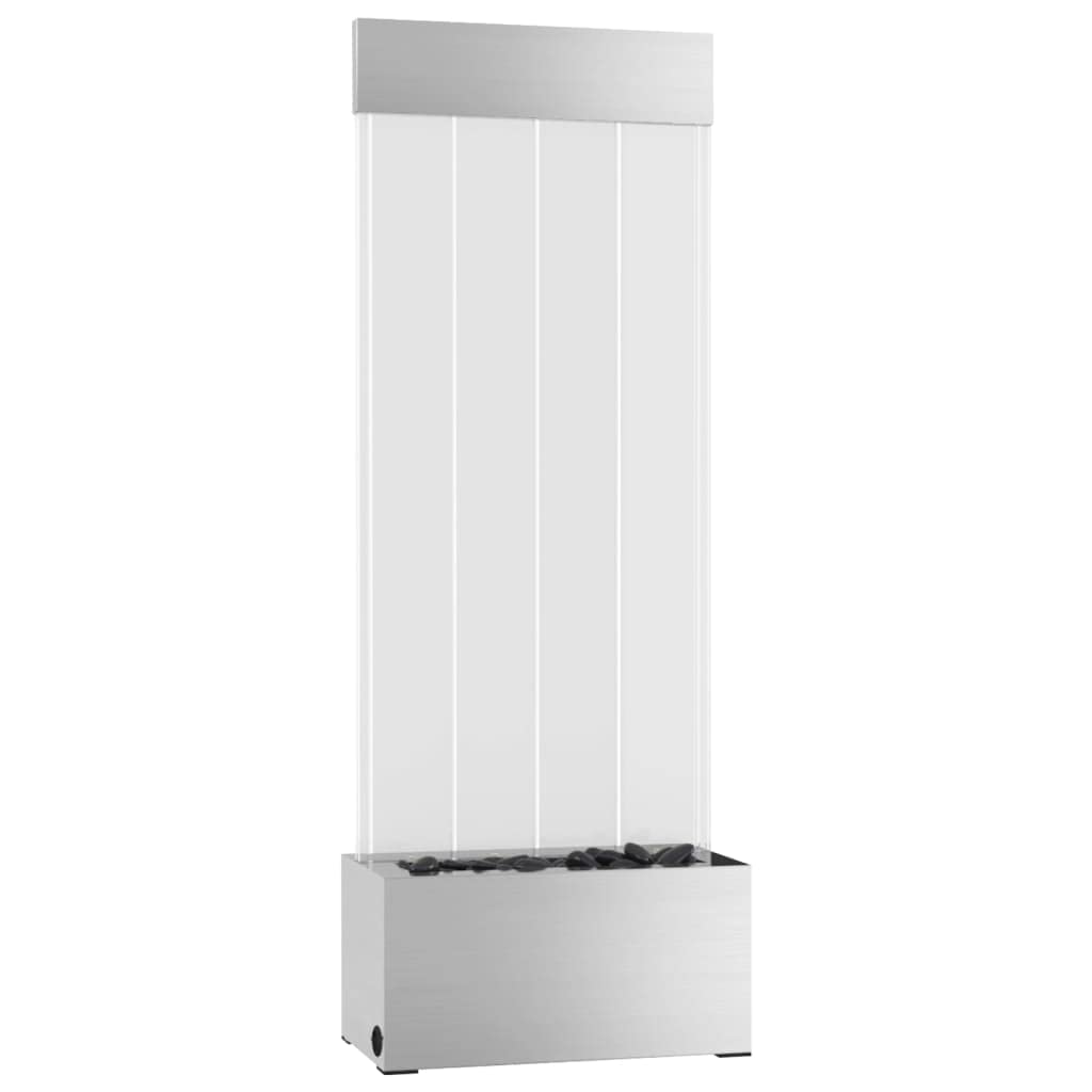 vidaXL Columna Burbujas Leds RGB Cascada Iluminación Fuente de Jardín Pared Luces Oficina Equipo Eléctrico Acero Inoxidable Acrílico