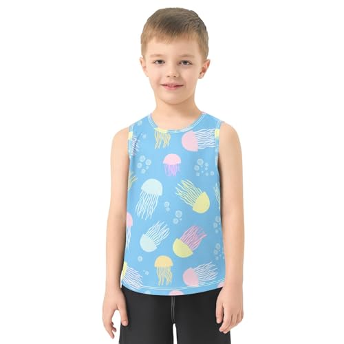 J JOYSAY Cartoon Jellyfish Bubble Boys Tank Top Sleeveless Muscle Shirts Quick Dry Kids T-Shirts 3-15T2