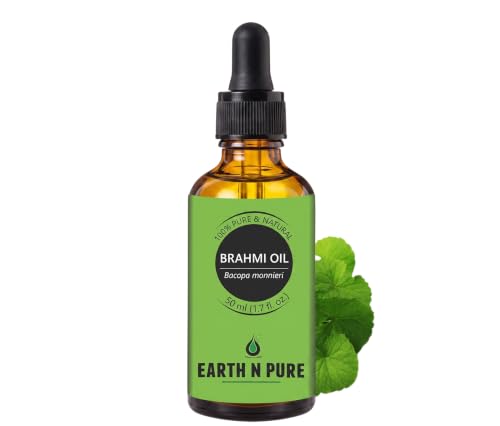 Image of Earth N Pure Brahmi Oil | Cold-Pressed | 100% Pure & Natural | Scalp Nourishment, Healthier-Looking Hair & Skin | Vegan & Cruelty-Free | 50ml
