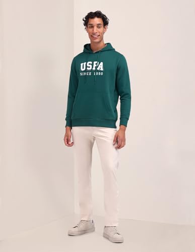 Image of U.S. Polo ASSN. Brand Printed Regular Fit Sweatshirt for Men - Comfortable, Full Sleeves Men Sweatshirts