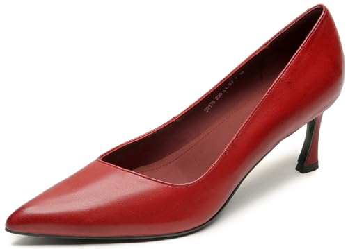 KATIM ワインレッド レザー パンプス レースレディース Lace Ladies ダブルストラップエナメル