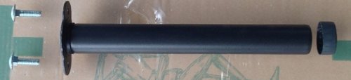 DOLCI SOGNI Set 4 Piedi Letto Acciaio Nero, Piedi per Rete a Doghe Universali a Doppio Bullone, Gambe Altezza 35 cm, Piedini Matrimoniale e Letto Singolo, 100% Made in Italy