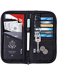 Travelambo Travel Wallet Passport Holder Wallet RFID Blocking Credit Card Holders for Men & Women (black)