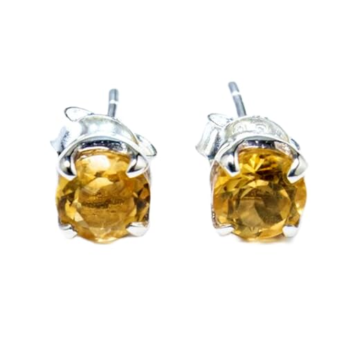 Boucles citrine naturelle au style minimaliste pour le quotidien