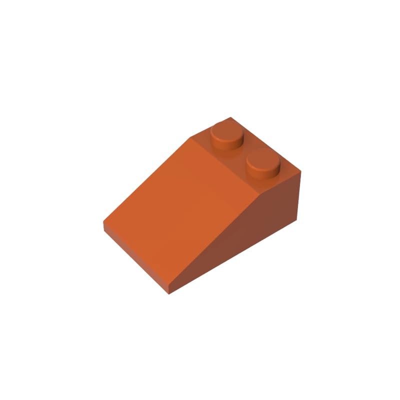 Gobricks 3298 Slope Brick 3x2 33° Sloped Brick 50 Pieces GDS-584 Compatible with Lego Building Blocks Color:Dark Orange — image 1