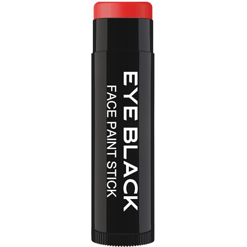 DALVGFN RED EYE BLACK STICK Anti-Glare Eyeblack For Baseball Football Softball Lacrosse Accessories Sweat-Proof Eye Black Grease Paint Smooth & Long Lasting Rich Full Coverage Color