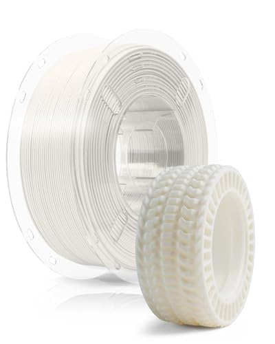 FilaBees TPU Filament 1.75mm White, 95A Soft 3D Printer Filament,High Hardness & Resilience, Soft Adhesive Material, Ela