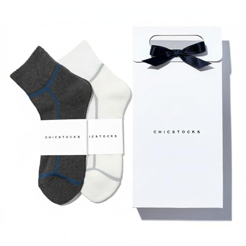[CHICSTOCKS] �V�b�N�X�g�b�N�X �����y�ޗǂŕ҂ޓ��{���C���z�\�b�N�X �����Y �C�� ���f�B�[�X �M�t�g �a���� �v���[���g �j�� 22-28cm 2������M�t�g�o�b�O(M,�A���N���\�b�N�X �O���[)