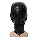 Black Latex Hood Masks,Full Face Latex Mask for Men Women Catsuit,Novelty Rubber Masks Cosplay Club Wear Party Costumes L