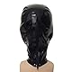 Schwarze Latex Kapuzenmasken,Vollgesichts Latexmaske für Männer Frauen Catsuit,Neuartige Gummimasken Cosplay Kostüme-M