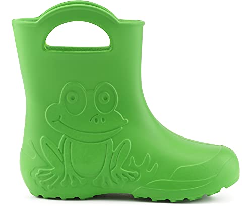 Ladeheid Eva Gummistiefel Damen federleichte wasserdichte Damenschuhe Regenschuhe LA-CA-09 (Grün, 38/39 EU)